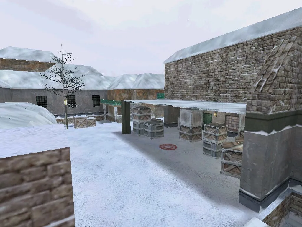 Скачать Карта de_inferno_winter для CS 1.6 - Зимняя версия классики - Скриншот