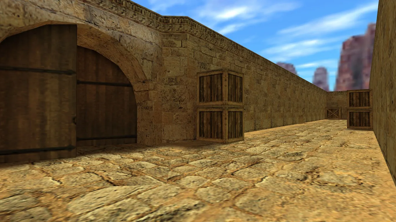 Скачать Карта de_dust2_2018 для CS 1.6: баланс сторон, точки, .nav и оптимизация wpoly/epoly - Скриншот
