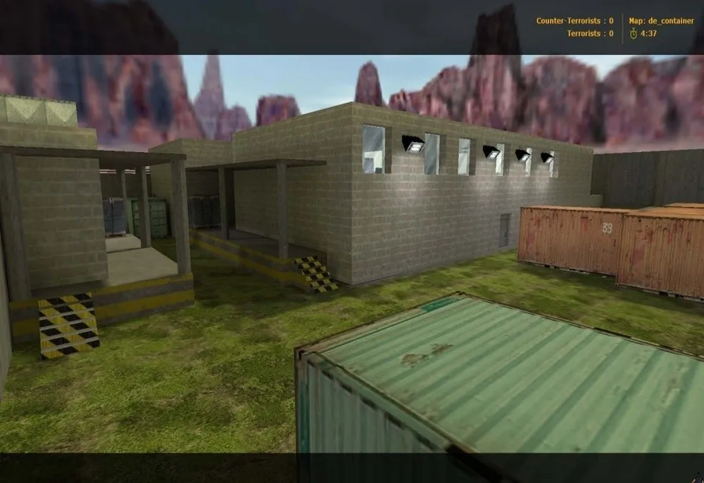 de_container для CS 1.6: баланс сторон, точки под плант, .nav для ботов и оптимизация карты — скриншот 2