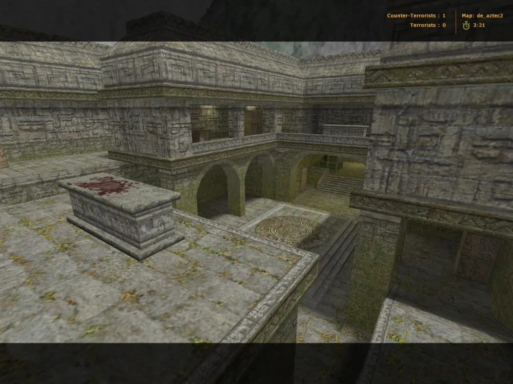 Скачать Карта de_aztec2 для CS 1.6: тактика за CT и T, точки, .nav, оптимизация wpoly/epoly - Скриншот