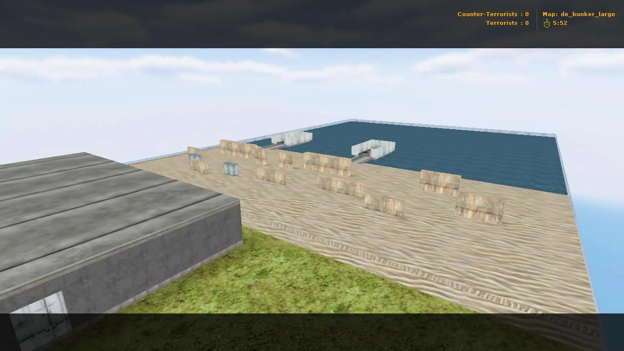 Скачать de_bunker_large для CS 1.6: точки, маршруты за CT/T, .nav, оптимизация wpoly/epoly - Скриншот
