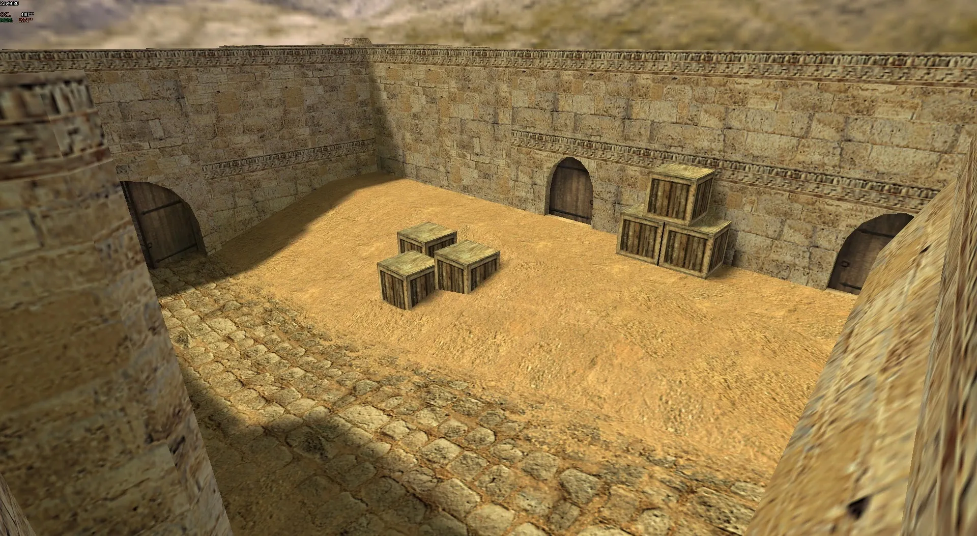 Скачать de_dust2_extended для CS 1.6: баланс сторон, точки, .nav для ботов, оптимизация wpoly/epoly - Скриншот