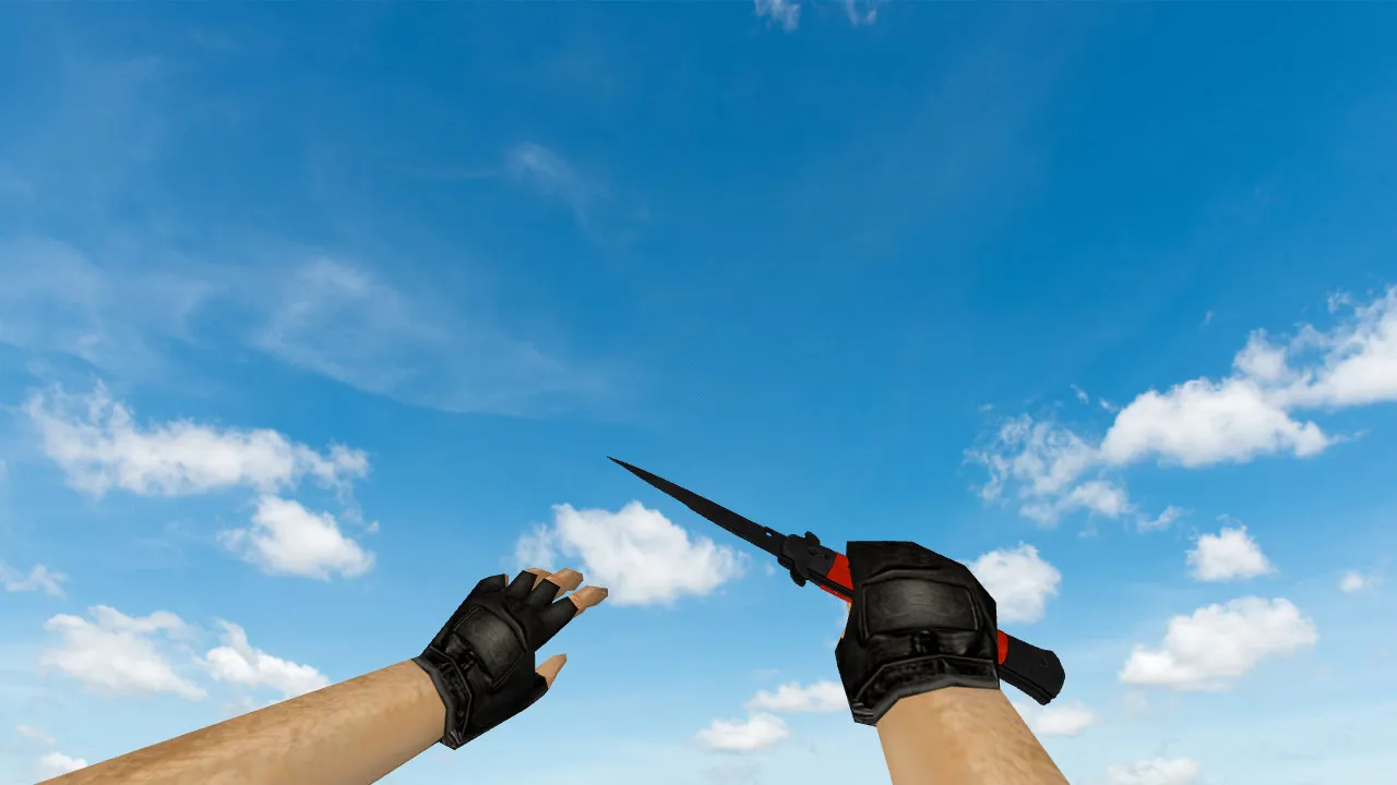 Скачать Модель ножа Стилет Нитро v_ knife для CS 1.6: p_ w_ модели, звук и анимация осмотра - Скриншот