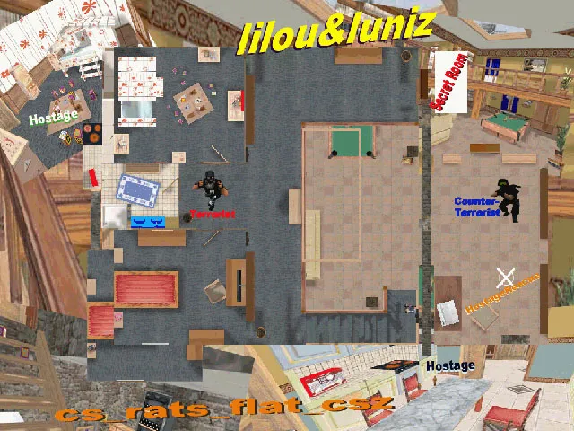 Скачать cs_rats_flat_csz — DE карта для CS 1.6: тактики, точки, оптимизация, .nav и баланс - Скриншот