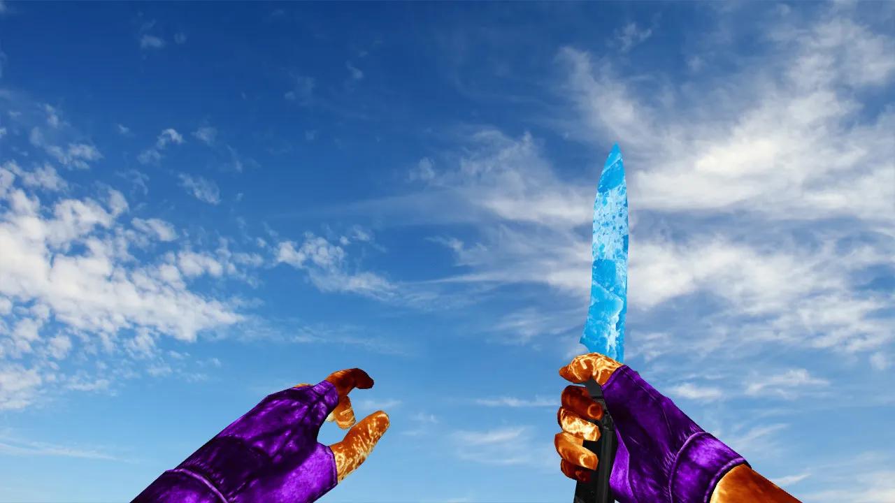 Модель «Default Knife Cold» для CS 1.6: v_ и p_ модели, звуки, анимация осмотра, качество текстур — скриншот 1