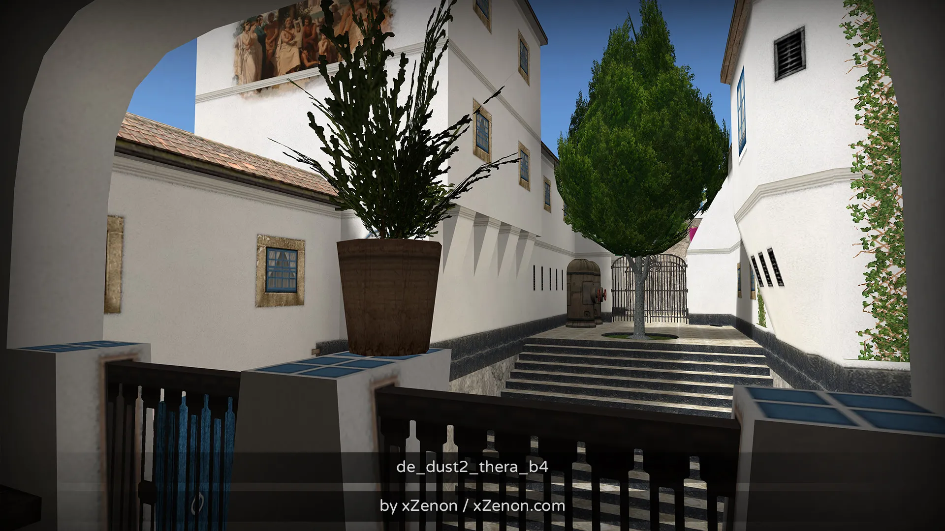 Скачать Карта de_dust2_thera_b3 для CS 1.6: тактика за CT и T, точки, маршруты, боты (.nav), оптимизация - Скриншот