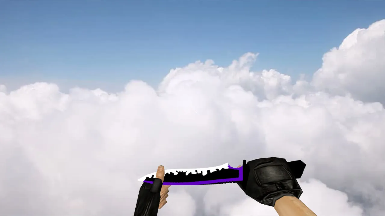 Скачать Модель «Default Knife Neon Purple» v_ p_ w_ для CS 1.6: звуки, анимация осмотра, текстуры, настройка - Скриншот
