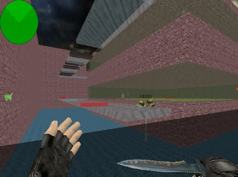 Скачать deathrun_glass_d3d — карта Deathrun для CS 1.6: точки, роли, боты (.nav), оптимизация - Скриншот