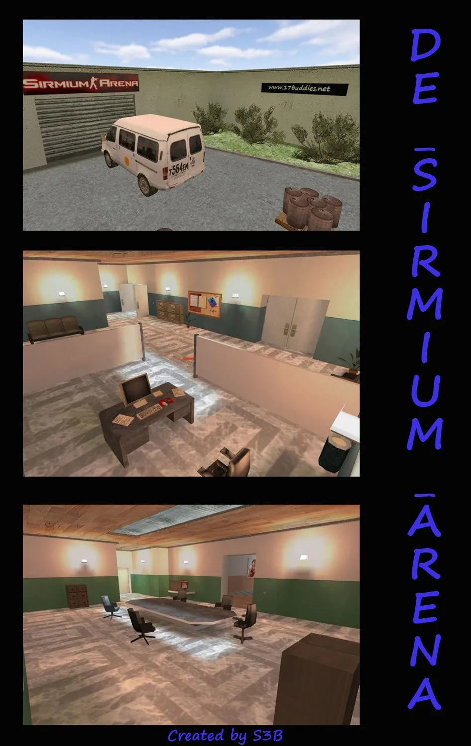 Карта «de_sirmium_arena» для CS 1.6 - стратегическая арена — скриншот 1