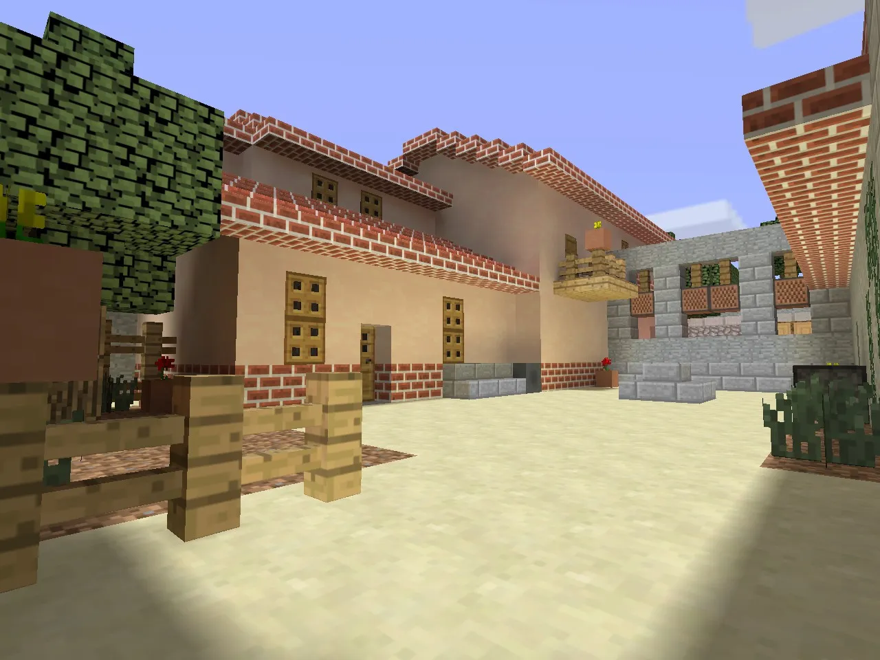 Карта de_inferno_minecraft для CS 1.6 - Тактические возможности и оптимизация — скриншот 8