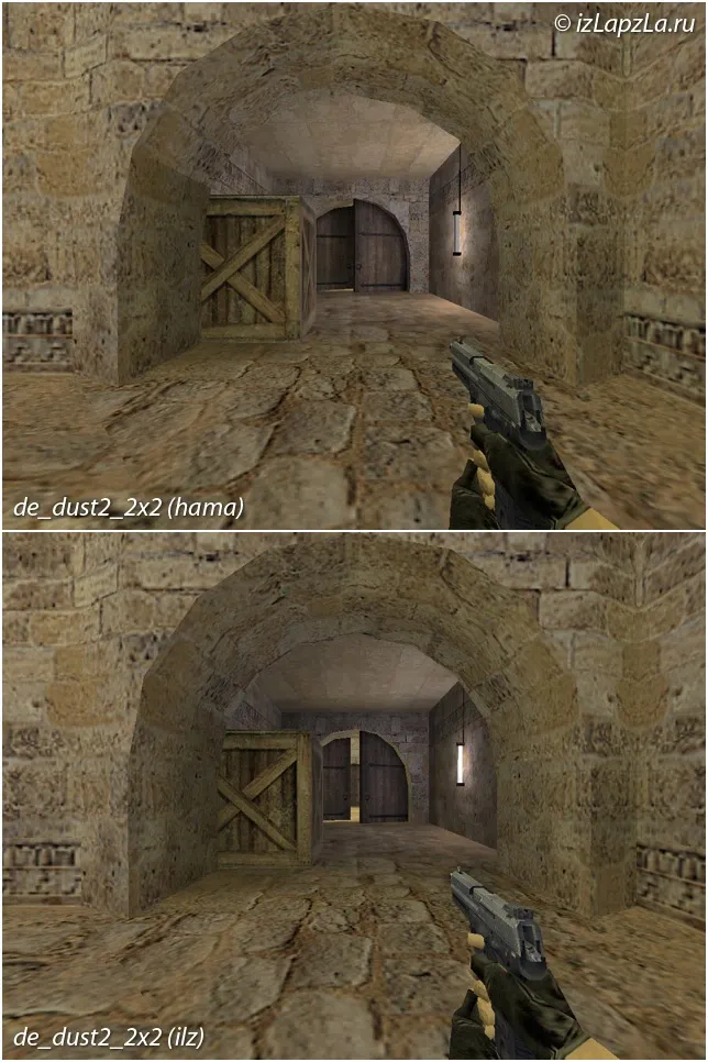 de_dust2_2x2_ilz — DE карта для CS 1.6: баланс сторон, точки, спавны и нав для ботов — скриншот 6