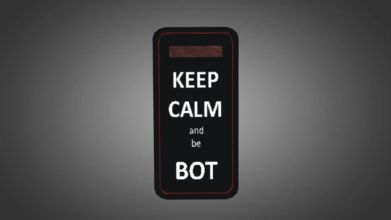 Скачать Модель щита «KEEP CALM and be BOT» для CS 1.6: v_ / p_ / w_ модели, текстуры и анимации - Скриншот