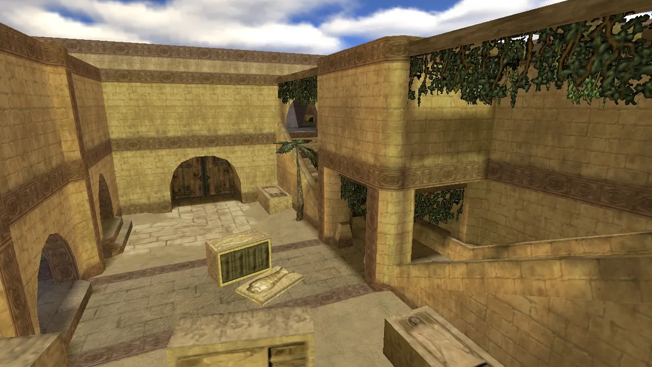 Скачать de_gypt карта для CS 1.6: тактика за CT и T, точки контроля, .nav и оптимизация - Скриншот