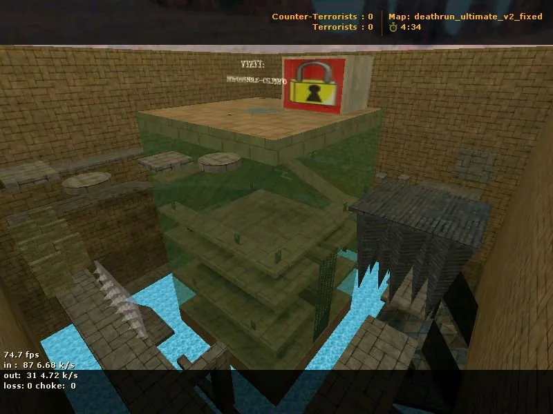 Скачать deathrun_ultimate_v2_fixed для CS 1.6: карта Deathrun, точки, баланс, .nav и оптимизация - Скриншот