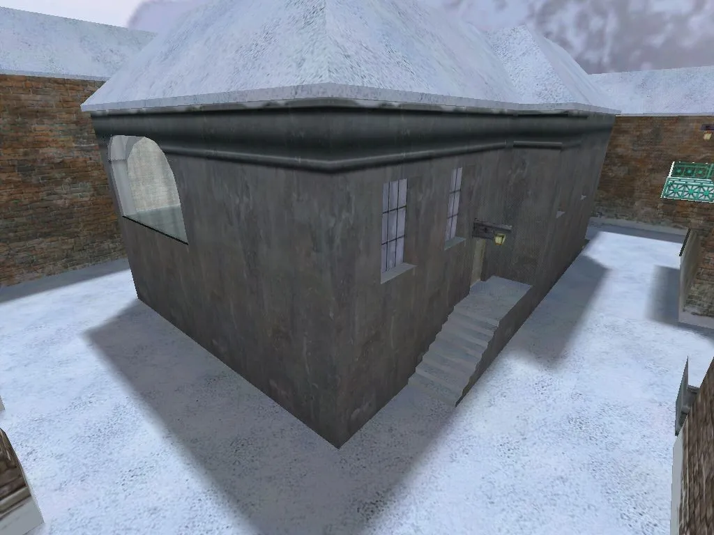 Скачать Карта de_inferno_winter для CS 1.6 - Зимняя версия классики - Скриншот