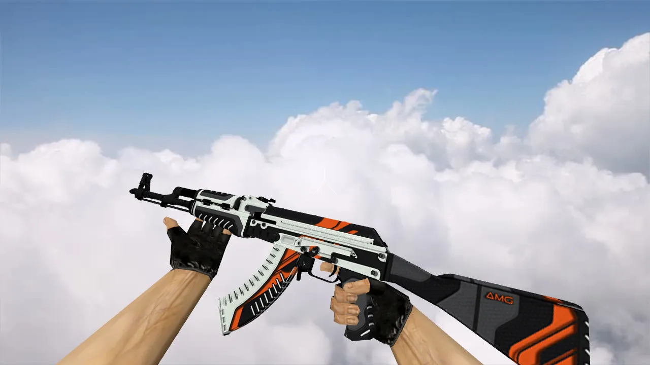 Скачать Модель «AK-47 Orange Vulcan» для CS 1.6: высокое качество и уникальность - Скриншот
