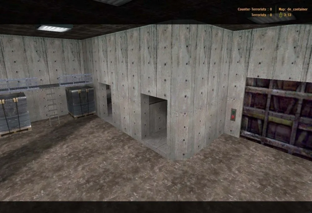 de_container для CS 1.6: баланс сторон, точки под плант, .nav для ботов и оптимизация карты — скриншот 4