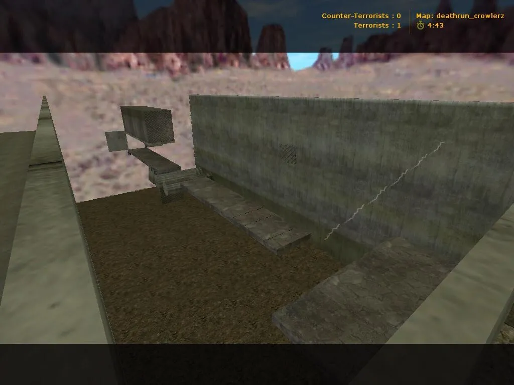 deathrun_crowlerz для CS 1.6: карты deathrun, точки, тропа ловушек и правила без лагов — скриншот 1