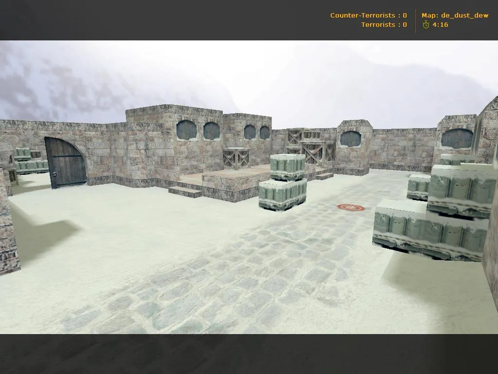 Скачать de_dust_dew для CS 1.6: точки, раунды и оптимизация карты под 4554/8610 - Скриншот