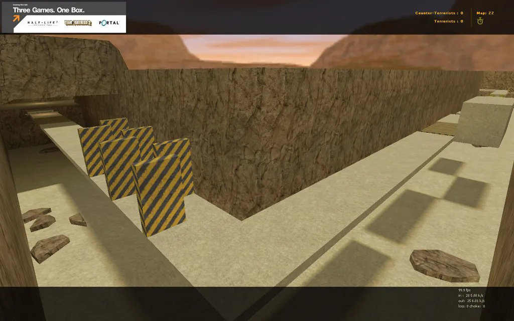 Скачать deathrun_rock_v3 для CS 1.6: карта deathrun, баланс сторон, точки и .nav для ботов - Скриншот