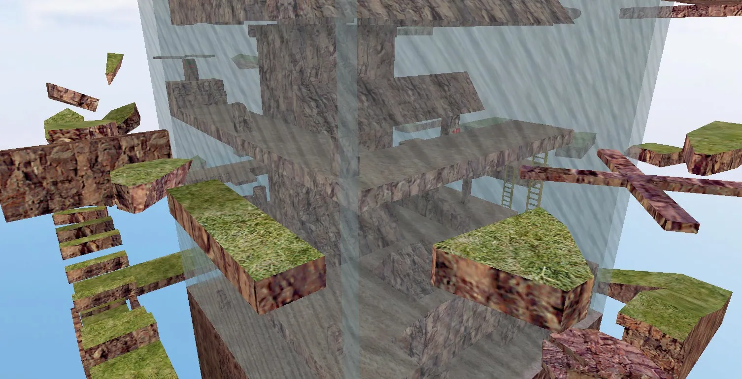 Скачать deathrun_unreal_air для CS 1.6: карта deathrun, точки, раунды, оптимизация, .nav и боты - Скриншот