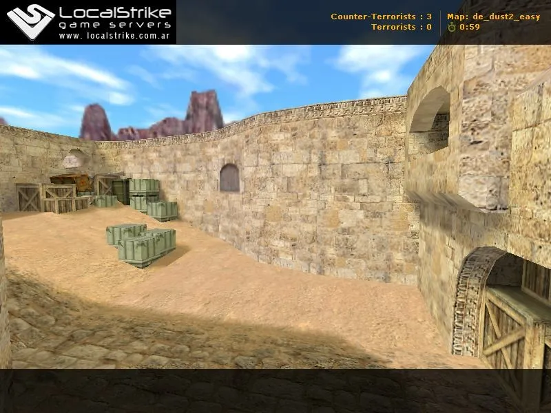 Скачать de_dust2_easyoa — DE карта для CS 1.6: точки, маршруты, .nav, оптимизация и боты - Скриншот