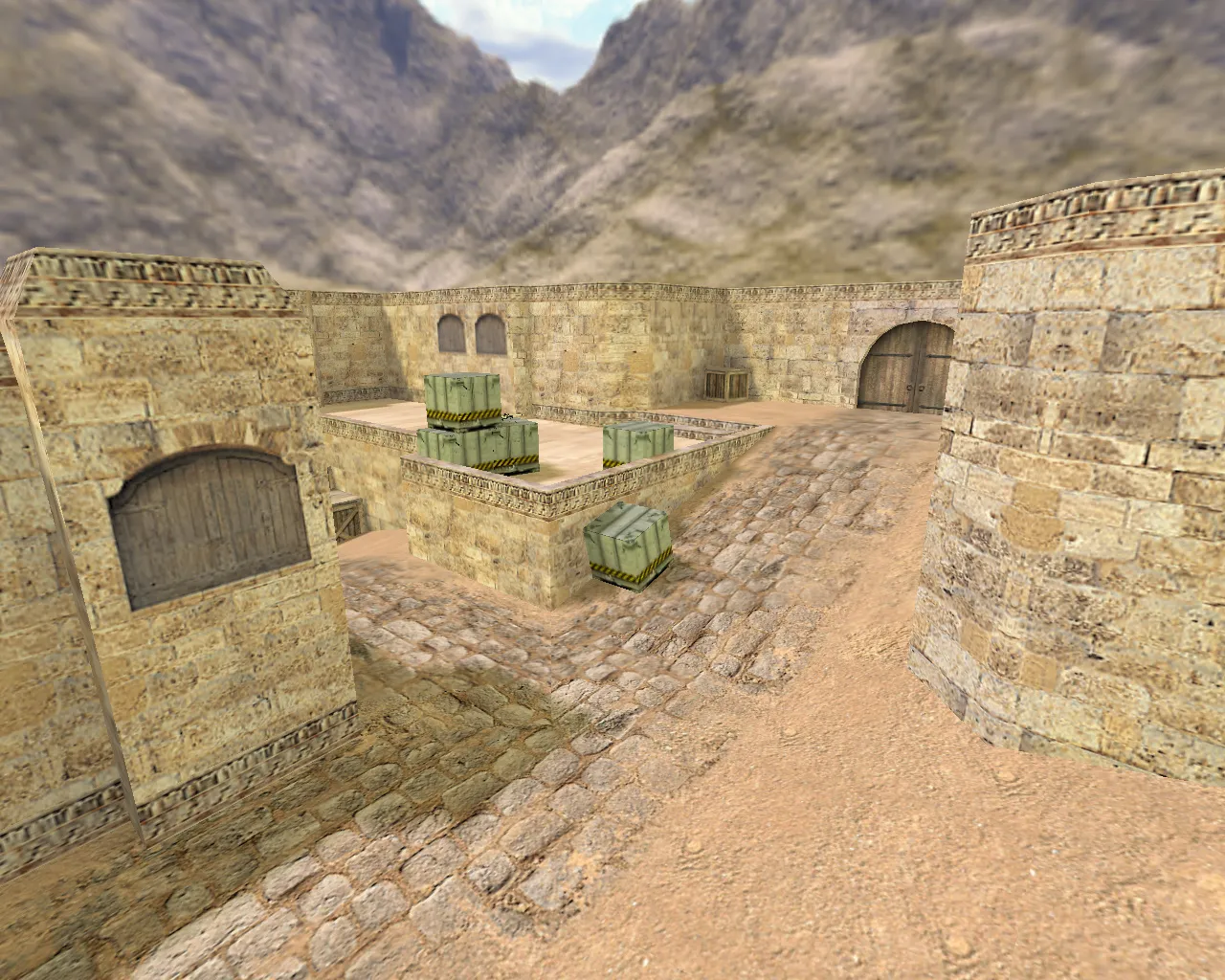 Скачать Карта 3d_aim_dust2 для CS 1.6: прицеливание, тренировка хедов и отработка спрея - Скриншот