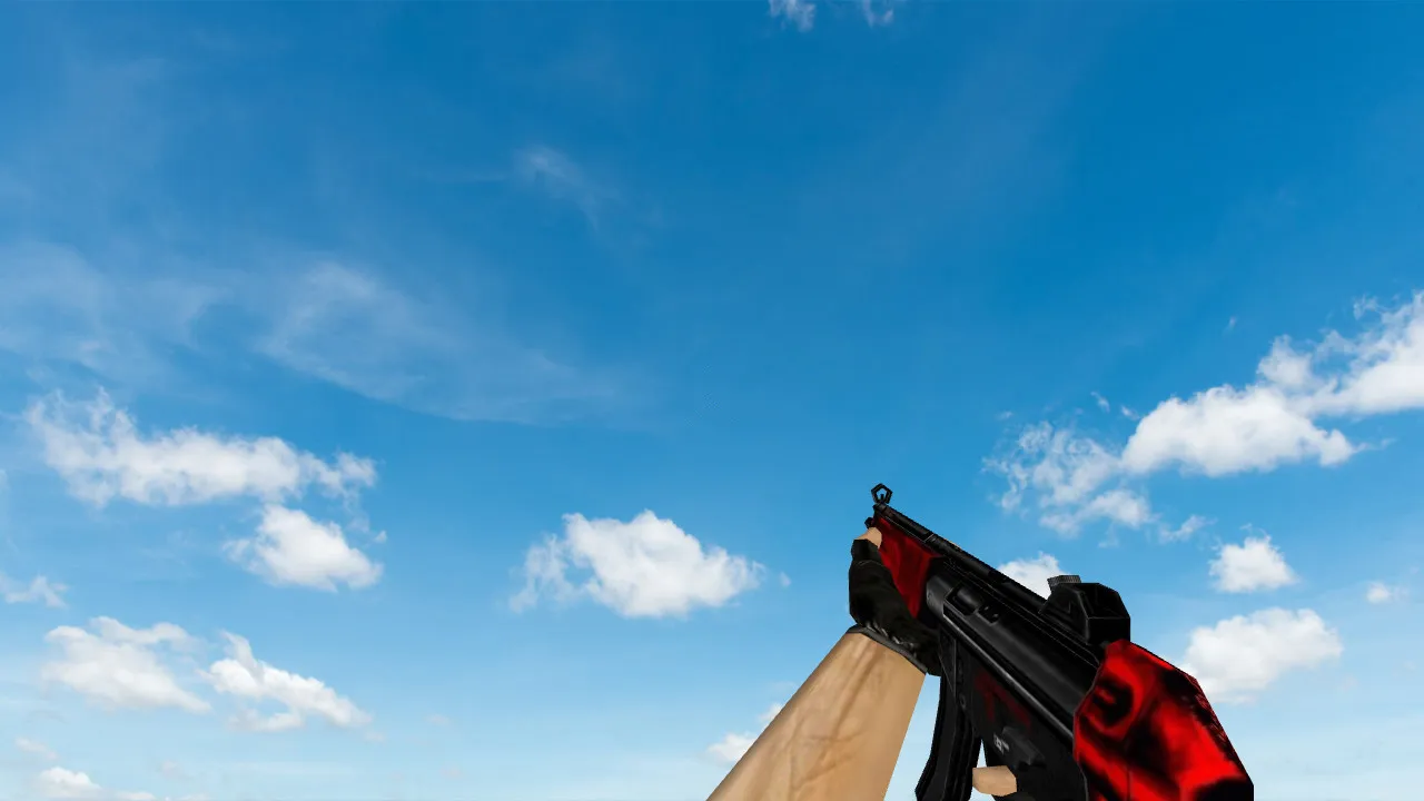 Скачать Модель «MP5 Red Parts» для CS 1.6 - Качественные текстуры и анимация - Скриншот