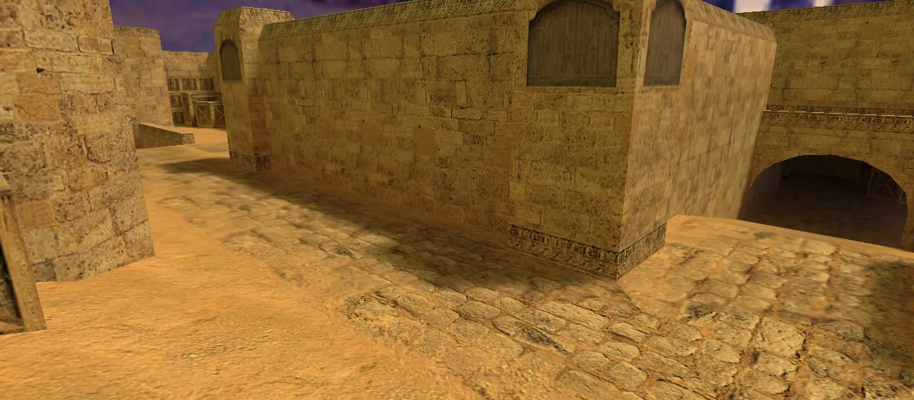Скачать de_dust2_long_dawn для CS 1.6: баланс сторон, точки контроля и настройка ботов - Скриншот