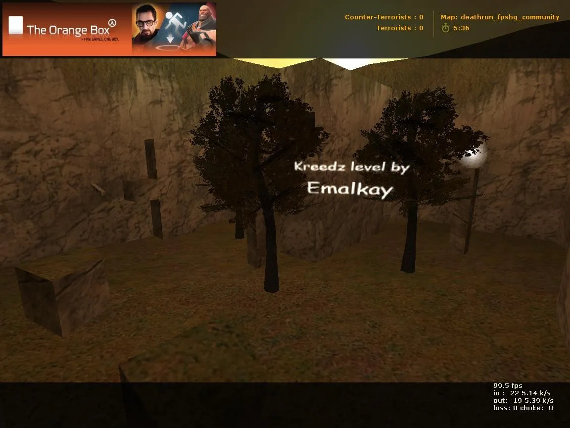 Скачать deathrun_fpsbg_community для CS 1.6: Deathrun карта, точки, боты .nav, оптимизация wpoly/epoly - Скриншот