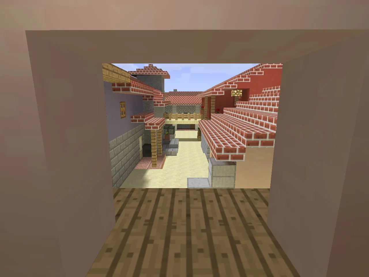 Карта de_inferno_minecraft для CS 1.6 - Тактические возможности и оптимизация — скриншот 4