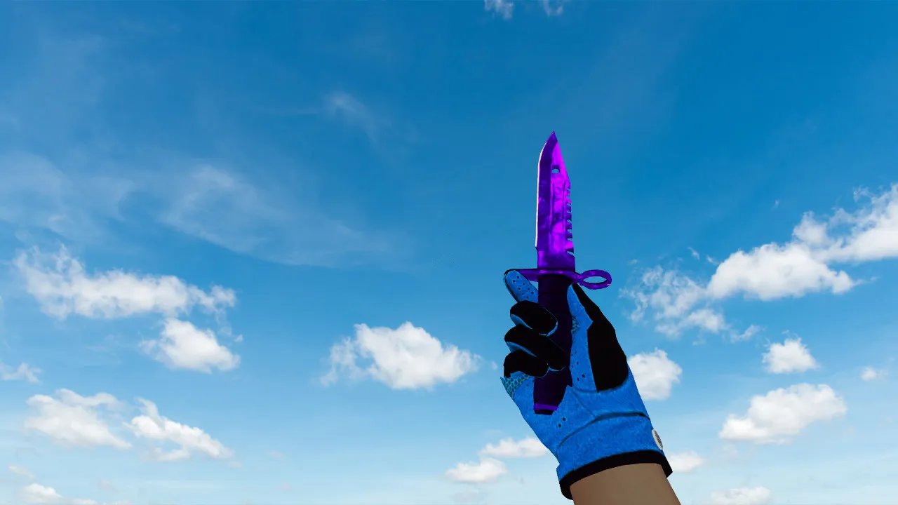 Скачать Модель ножа v_m9bayonetp_sapphire для CS 1.6: p_ и w_ файлы, анимации осмотра и звук - Скриншот