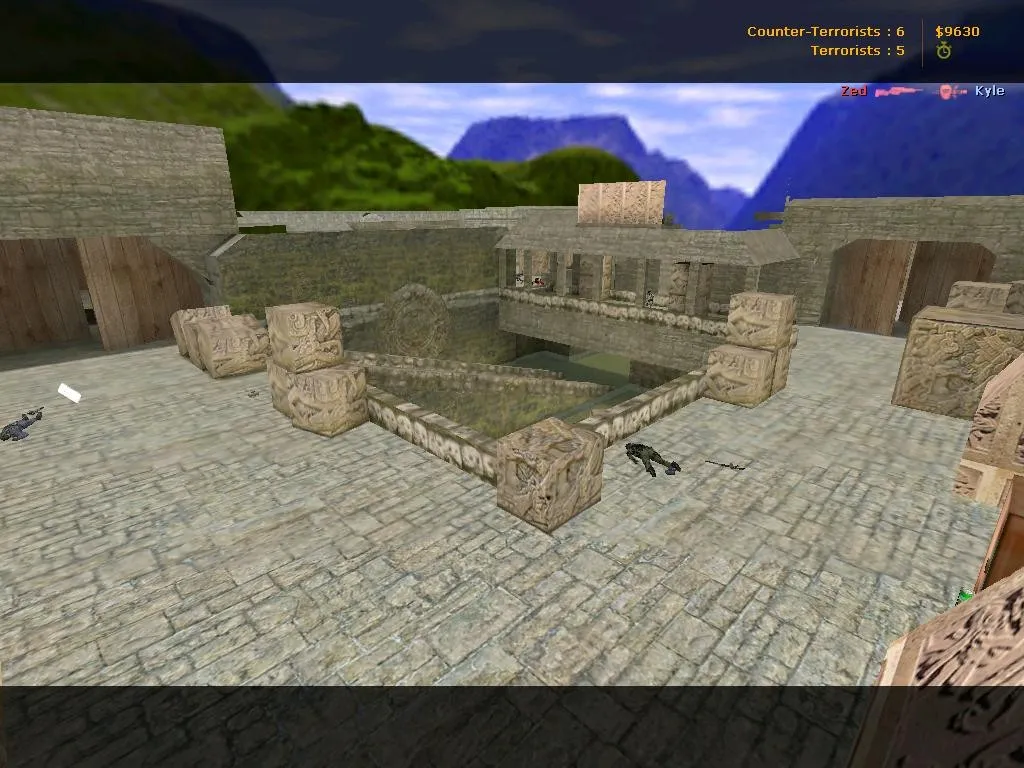 Скачать de_aztec_esp_2013 для CS 1.6: тактики, точки, оптимизация, .nav и запуск без подмены - Скриншот