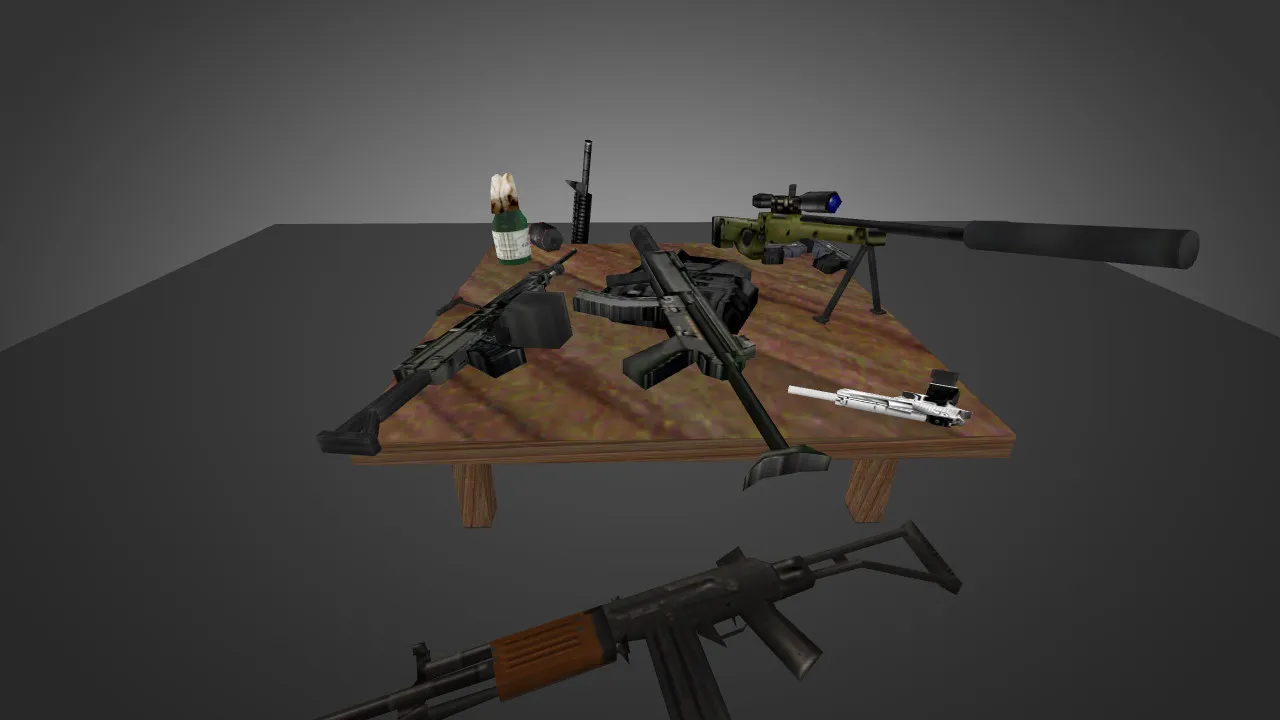 Скачать Модель «Weapons and Equipment for Chicken» для CS 1.6 - Уникальный скин - Скриншот