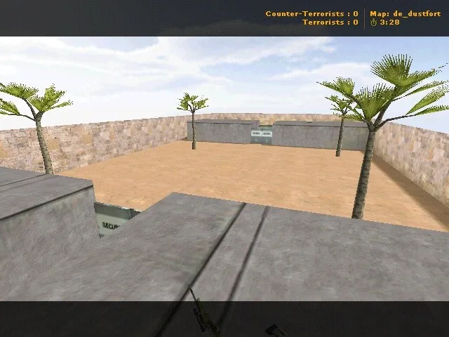 Скачать Карта de_dustfort для CS 1.6: точки, тактика Т/КТ, .nav, оптимизация wpoly/epoly и настройка под сервер - Скриншот