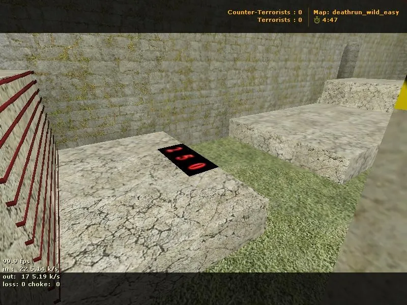 Скачать deathrun_wild_easy для CS 1.6: карта deathrun, баланс сторон, тактика за терр/CT и подсказки для игры - Скриншот