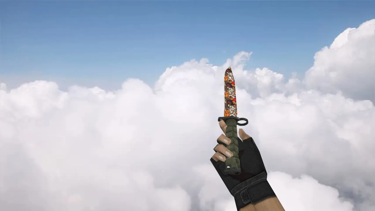 Скачать Модель ножа Bayonet «Лапки» v_ для CS 1.6: p_ w_ файлы, звук, анимация осмотра, текстуры и настройка - Скриншот