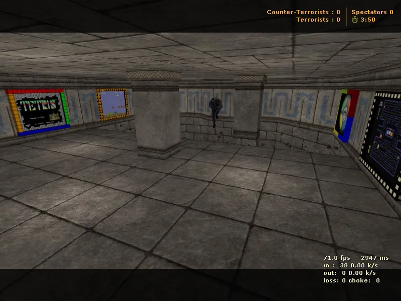 Скачать deathrun_taringacs_fourgames для CS 1.6: карта deathrun, точки, боты (.nav), оптимизация wpoly/epoly - Скриншот