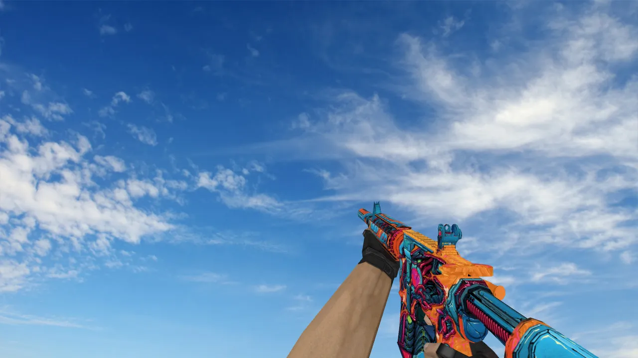 Скачать Модель «M4A4 Biowar» v_ / p_ / w_ для CS 1.6: звуки, анимация осмотра, текстуры и настройка - Скриншот