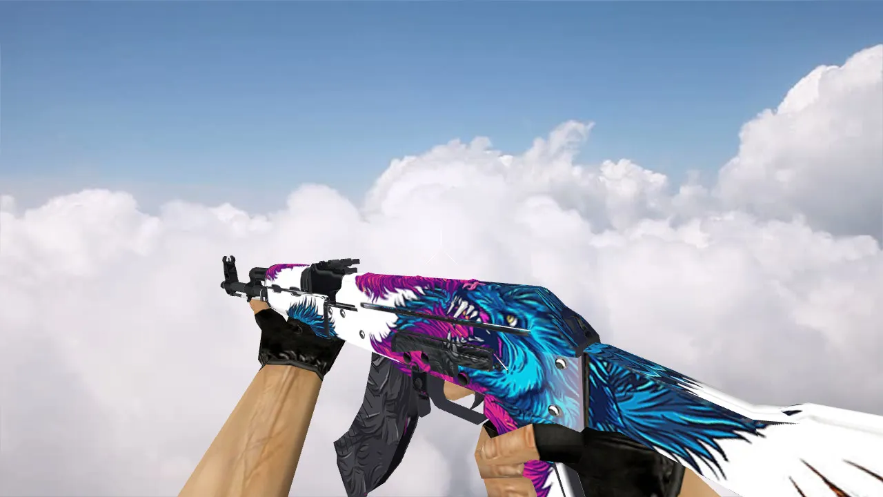 Модель AK-47 Blue Wolf для CS 1.6 - Качественные текстуры и анимации — скриншот 2