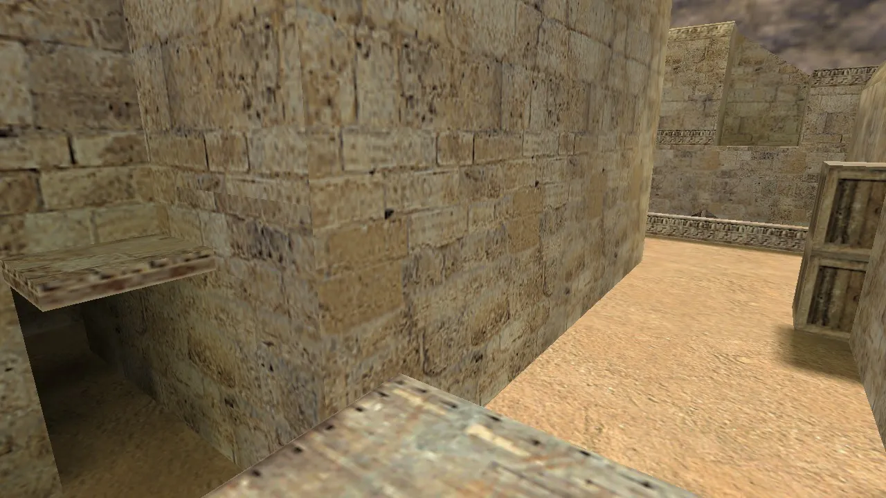 Скачать Карта de_dust2_remake для CS 1.6: баланс сторон, точки под плент/раш, .nav для ботов и оптимизация - Скриншот