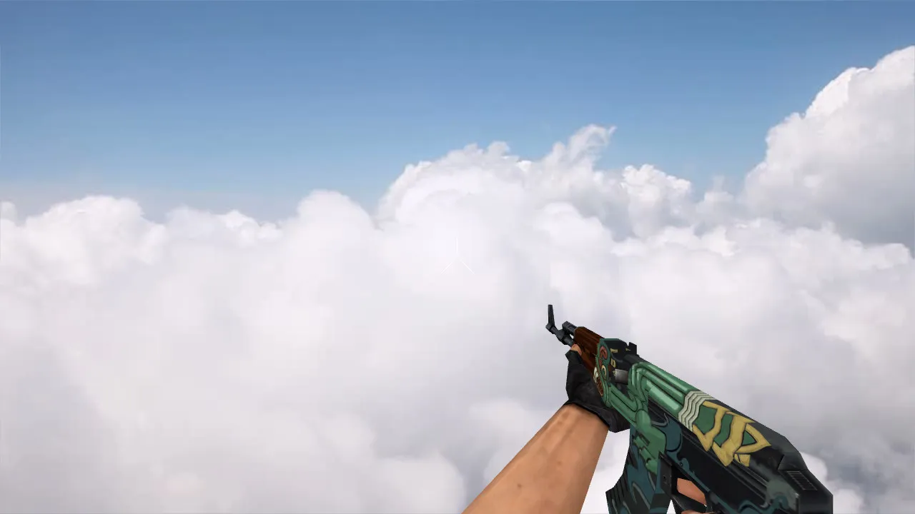 Скачать Модель v_ / p_ / w_ AK-47 “Default Fire Serpent” для CS 1.6: звуки, анимация осмотра, текстуры и настройка - Скриншот