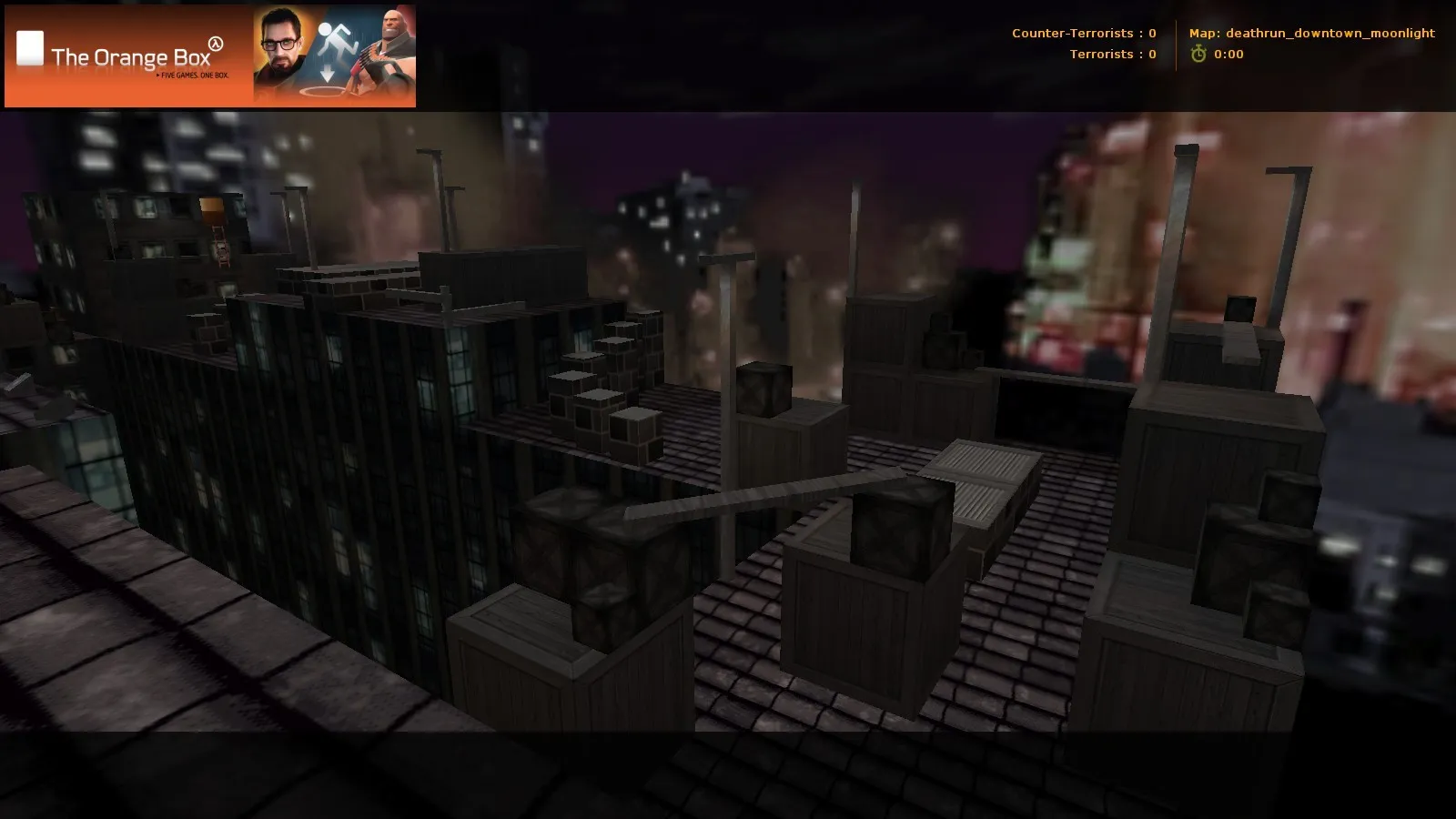 Скачать deathrun_downtown_moonlight для CS 1.6: тактики, точки, .nav, оптимизация карты - Скриншот