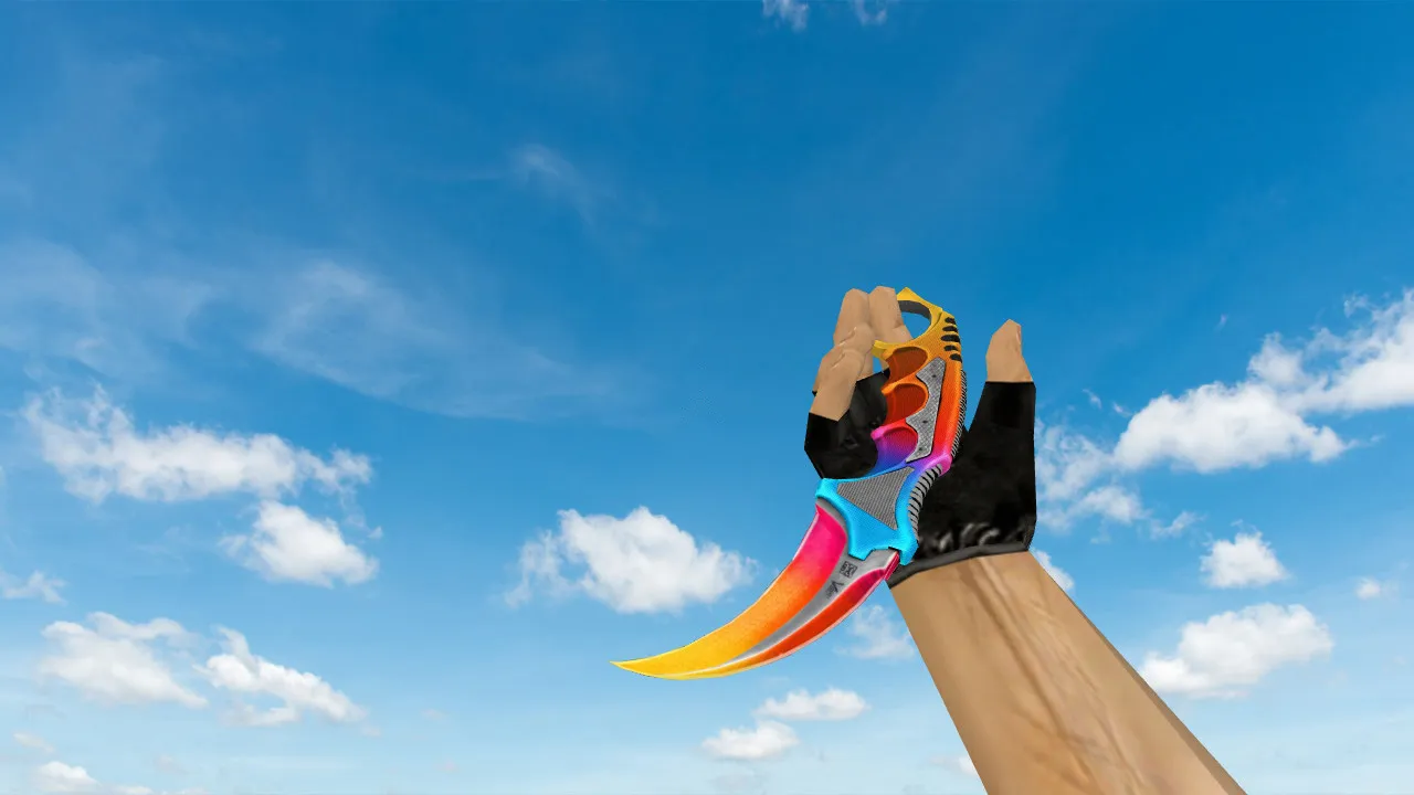 Скачать Модель ножа «Karambit Ocassion» v_ для CS 1.6: качественные текстуры, звуки, анимация осмотра - Скриншот