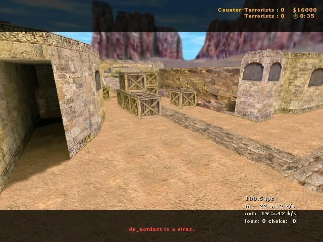 Карта de_notdust для CS 1.6: оптимизация и тактика — скриншот 6