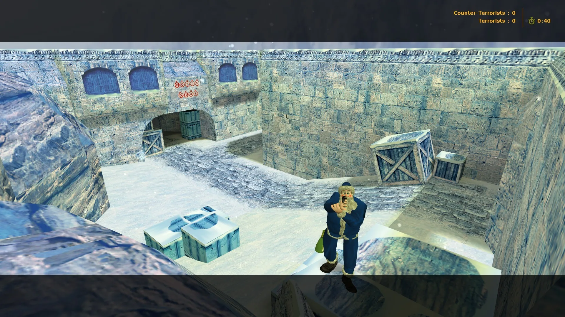 Скачать de_dust2_xmas_2013 для CS 1.6: карта DE Dust2 2013, точки, .nav и оптимизация - Скриншот