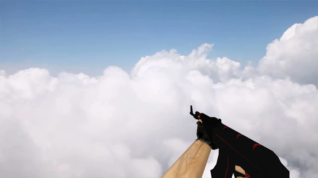 Скачать Модель v_ak47 «Красная линия» для CS 1.6: p_ и w_ варианты, анимация осмотра, звуки и текстуры - Скриншот
