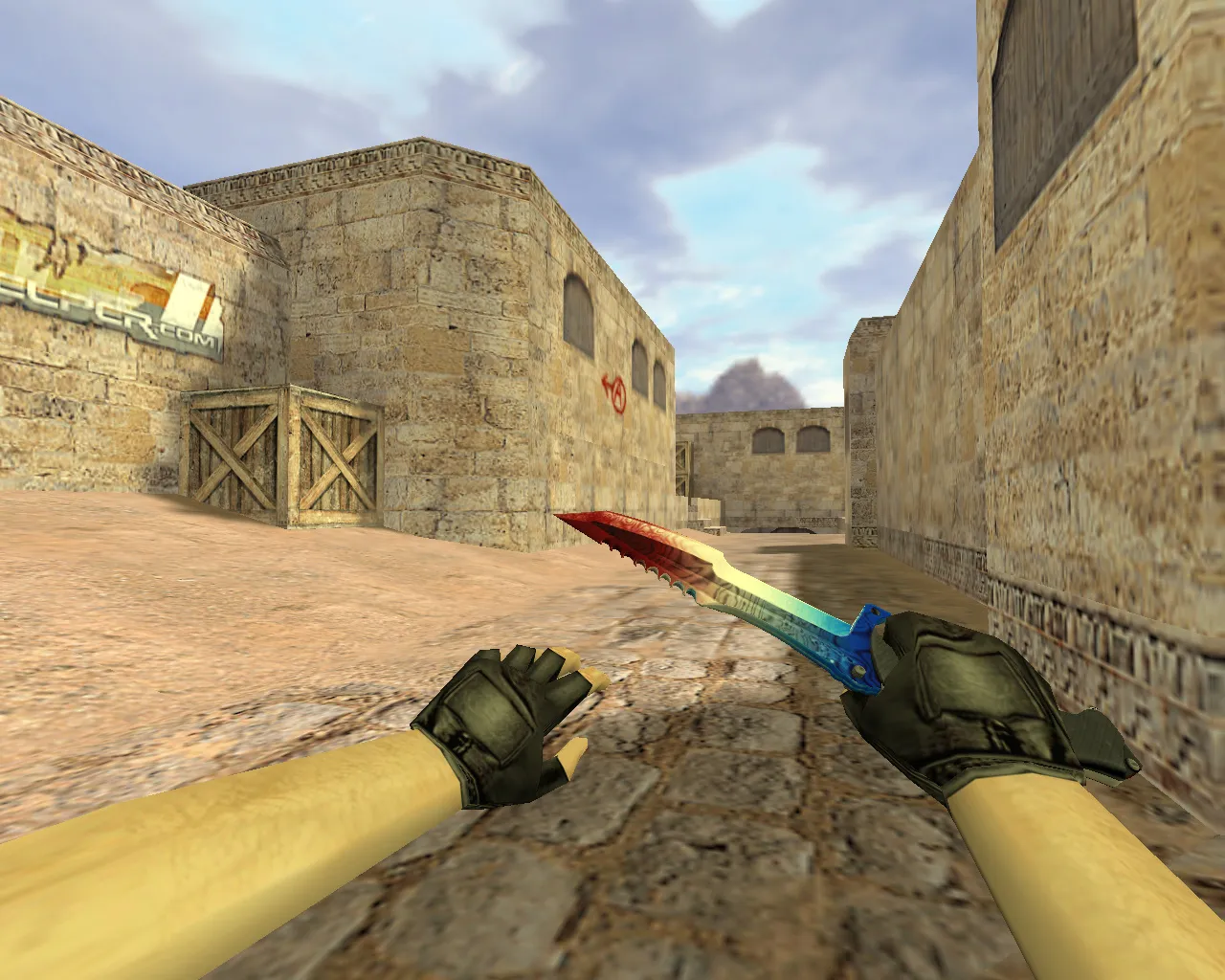 Скачать v_knife + p_knife: «Охотничий нож Кровавая вода» для CS 1.6 — анимация осмотра, звуки, текстуры - Скриншот