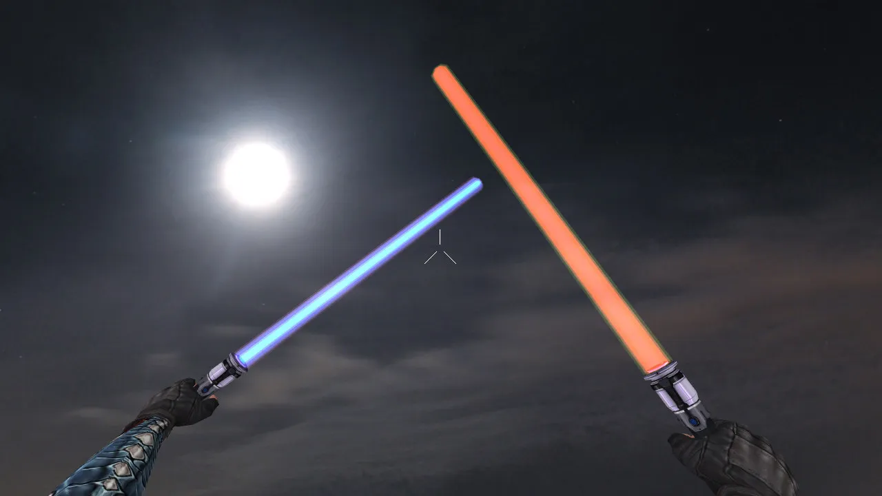Скачать Модель ножа Dual Lightsaber BO v_ для CS 1.6: анимация осмотра, звуки, текстуры и точная геометрия - Скриншот