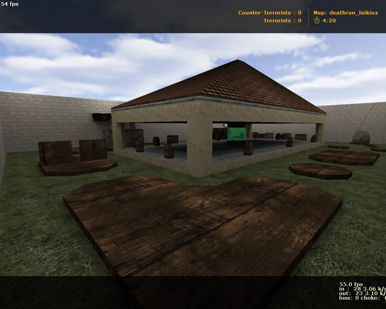 deathrun_laikiux для CS 1.6: карта deathrun, тактики за терр и спец, настройки и требования — скриншот 1